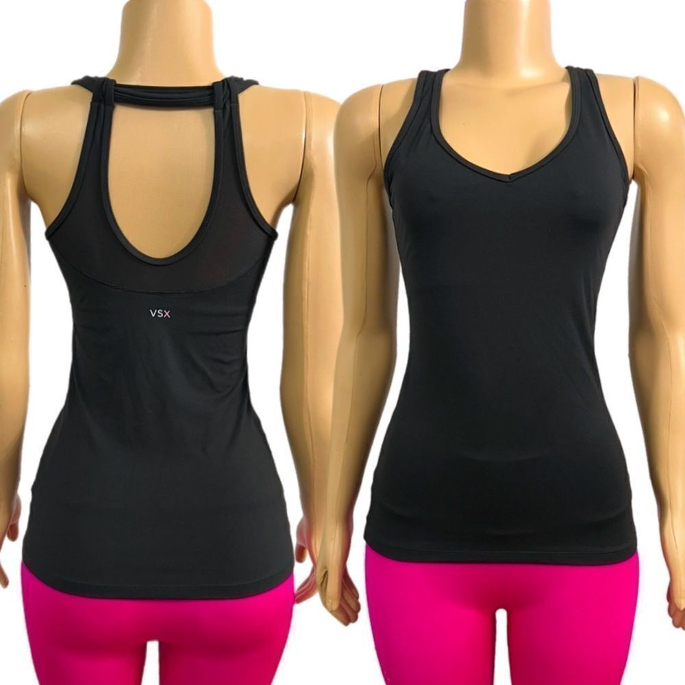 Victorias Secret VSX Sexy Sport Built in Bra mesh on back
Tank Top black Xsmall